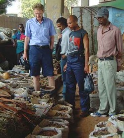 A tour of the muti market, where witchdoctors sell traditional medicine.