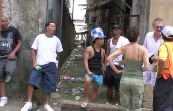 Muggers in Colon, Panama: When we find these gangsters, they appear to be defending their turf.