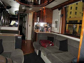 Inside the Just For Laughs tour bus