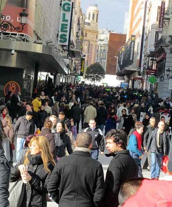 Madrid crowd; crime in Madrid