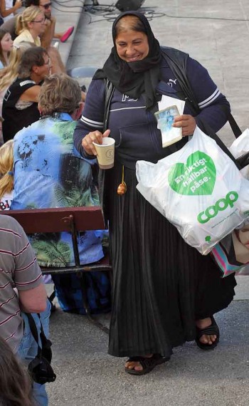 Beggars in Stockholm