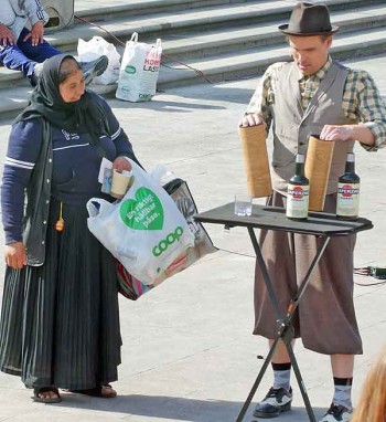 Beggars in Stockholm