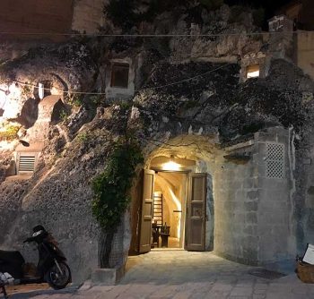 A cave restaurant in Matera, Italy.