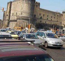 The famously crazy traffic in Naples