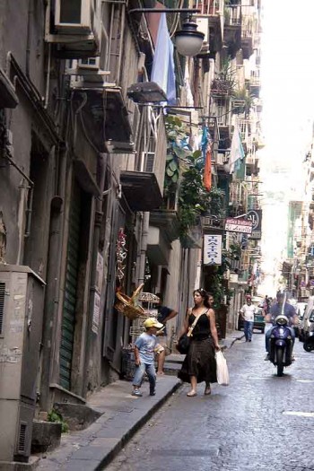 Rolex thief: A street in Quartieri Spagnoli, Naples, Italy.