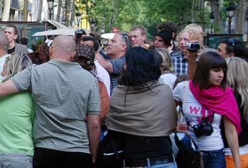 Las Ramblas crowd