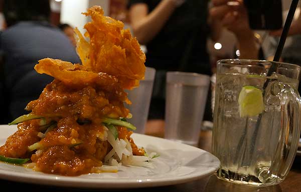 Rojak and lime juice