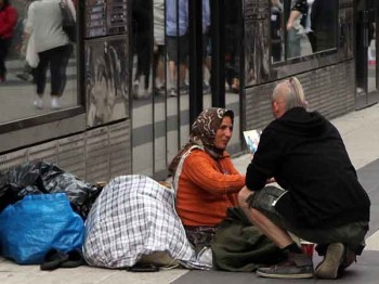 Beggars in Stockholm