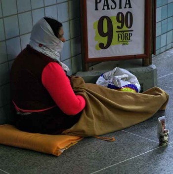 Beggars in Stockholm