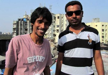 In a Mumbai slum: Tauseef and Shanu