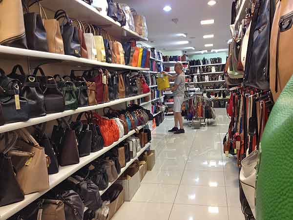 Turkish counterfeits: Counterfeit goods for sale behind the secret door.