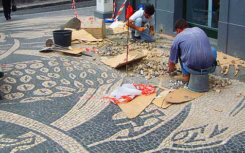 The mosaic sidewalks of Portugal