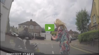 Idiot Scooter Scammers Busted in Faked Collision – watch!