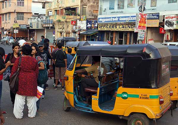 A taxi in Chennai, India.