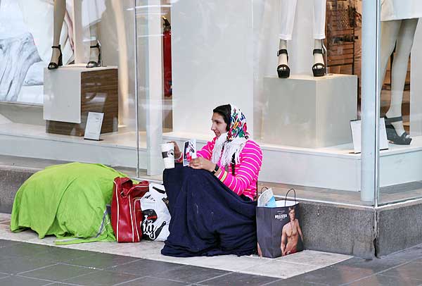 Beggars in Stockholm